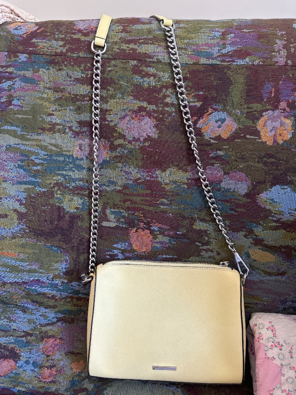 Rebecca Minkhoff pale yellow crossbody excellent!